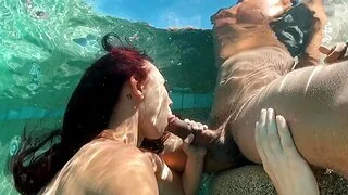 A bit of underwater blowjob and she's set in all directions dear one in the kinkiest manners